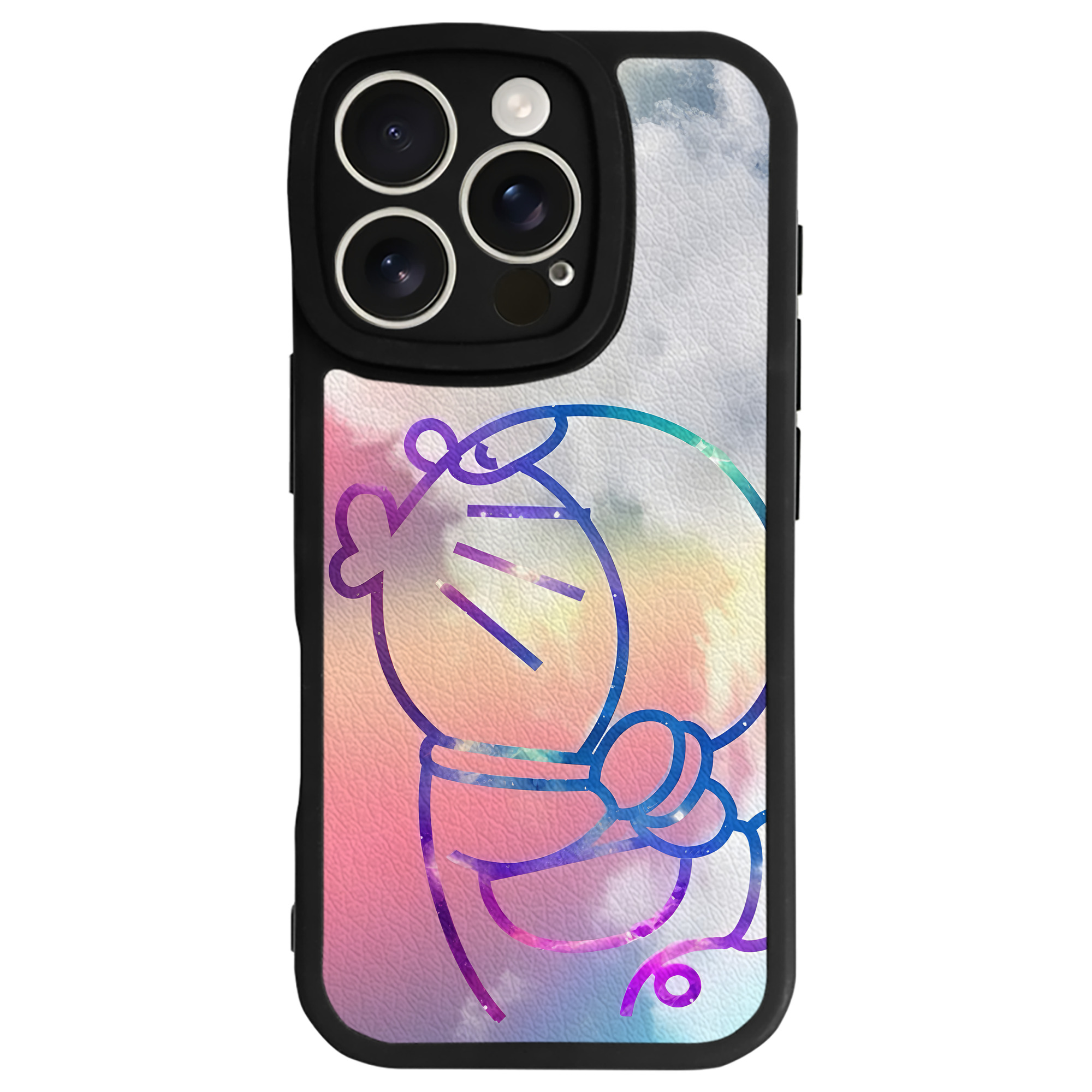 （画像用） ドラえもん Doraemon 【iPhone 16シリーズ対応】シリコンスマホケース（レザー調） 材質：シリコン